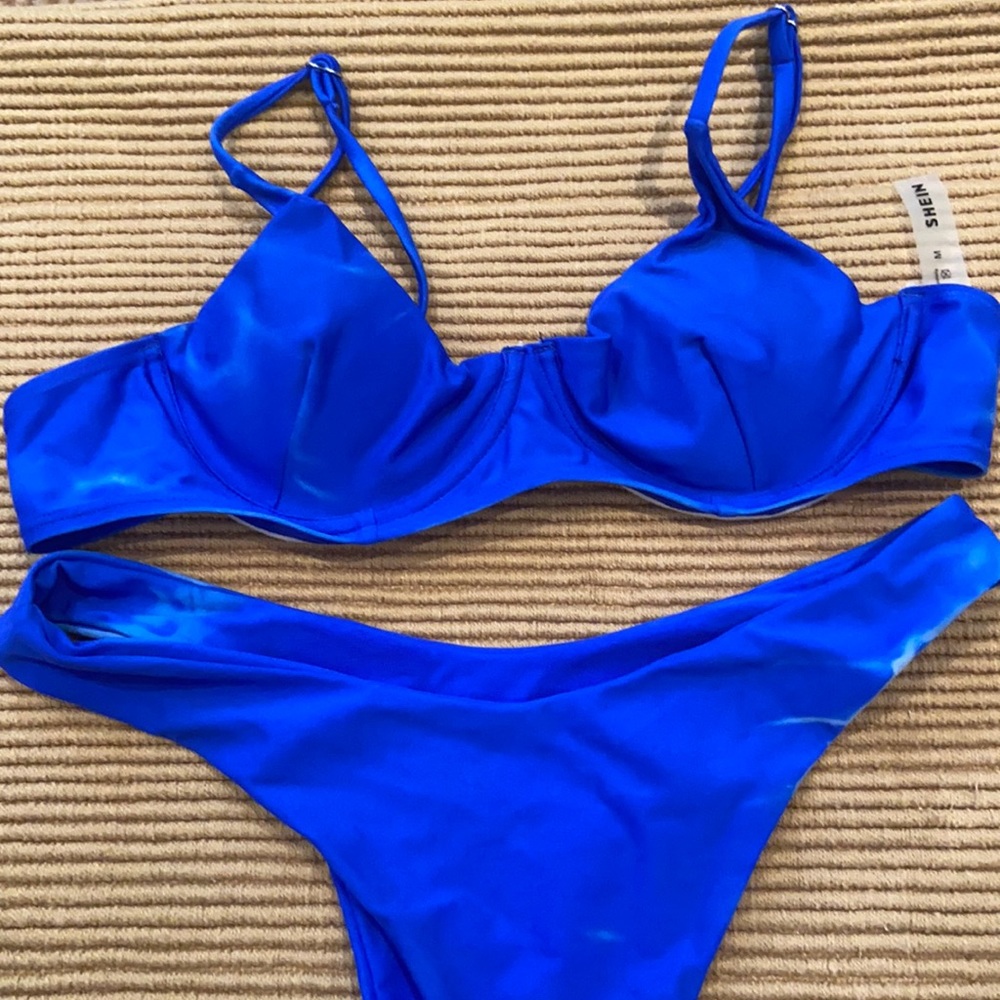 BLUE SHEIN BIKINI SWIMSUIT/ Size: M